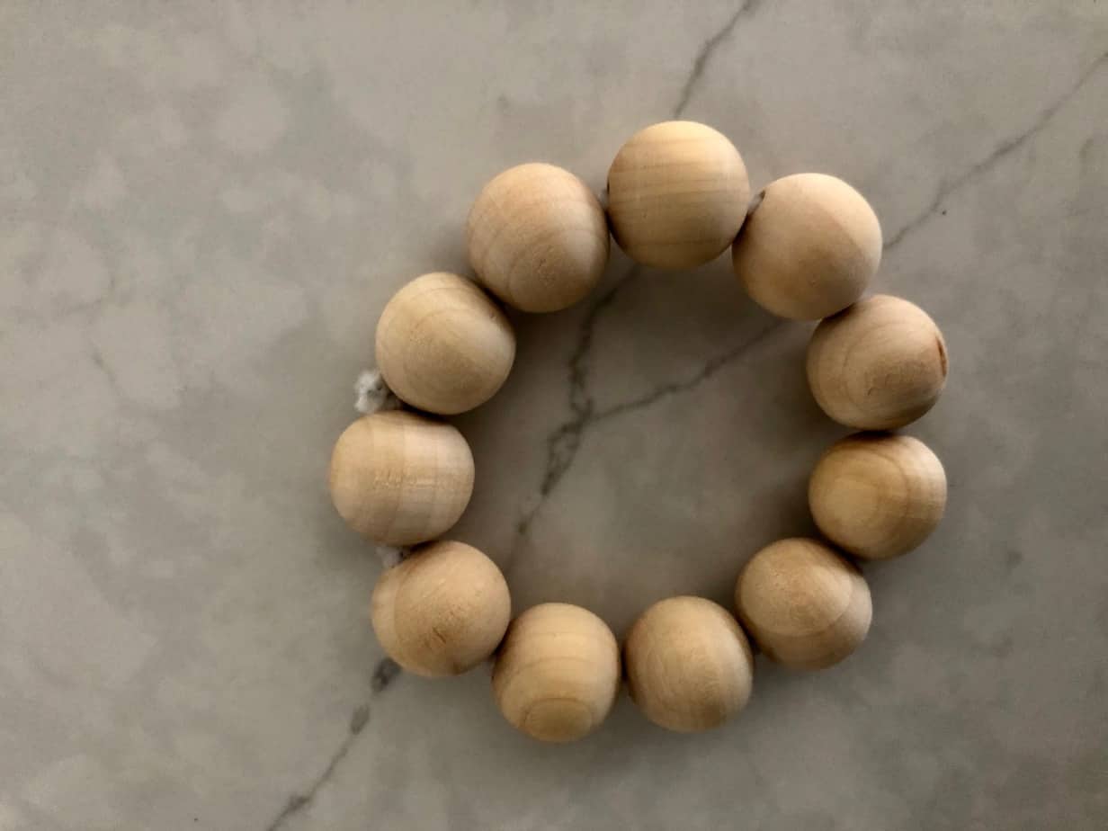 Loop of wooden beads