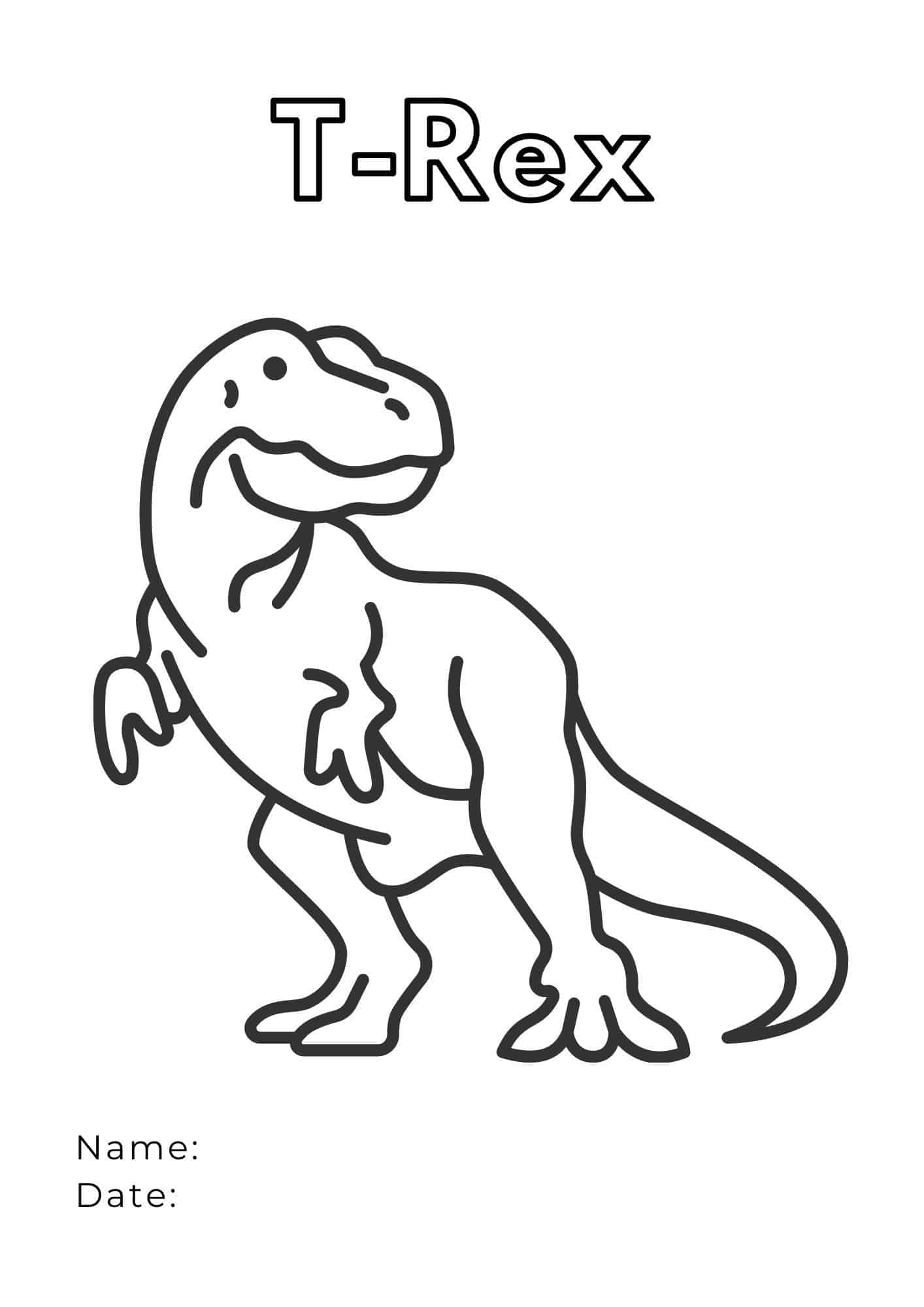 T-Rex coloring pages