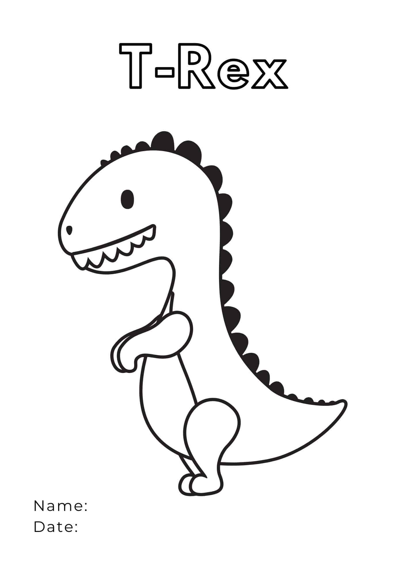T-Rex coloring worksheet
