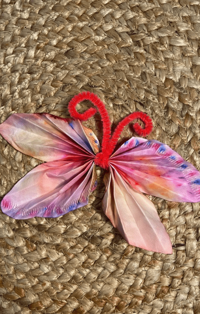 Coffee filter butterfly craft.