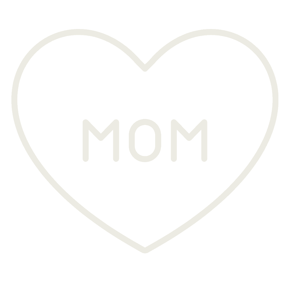 Mama's Must Haves - Mom Heart Grey Logo