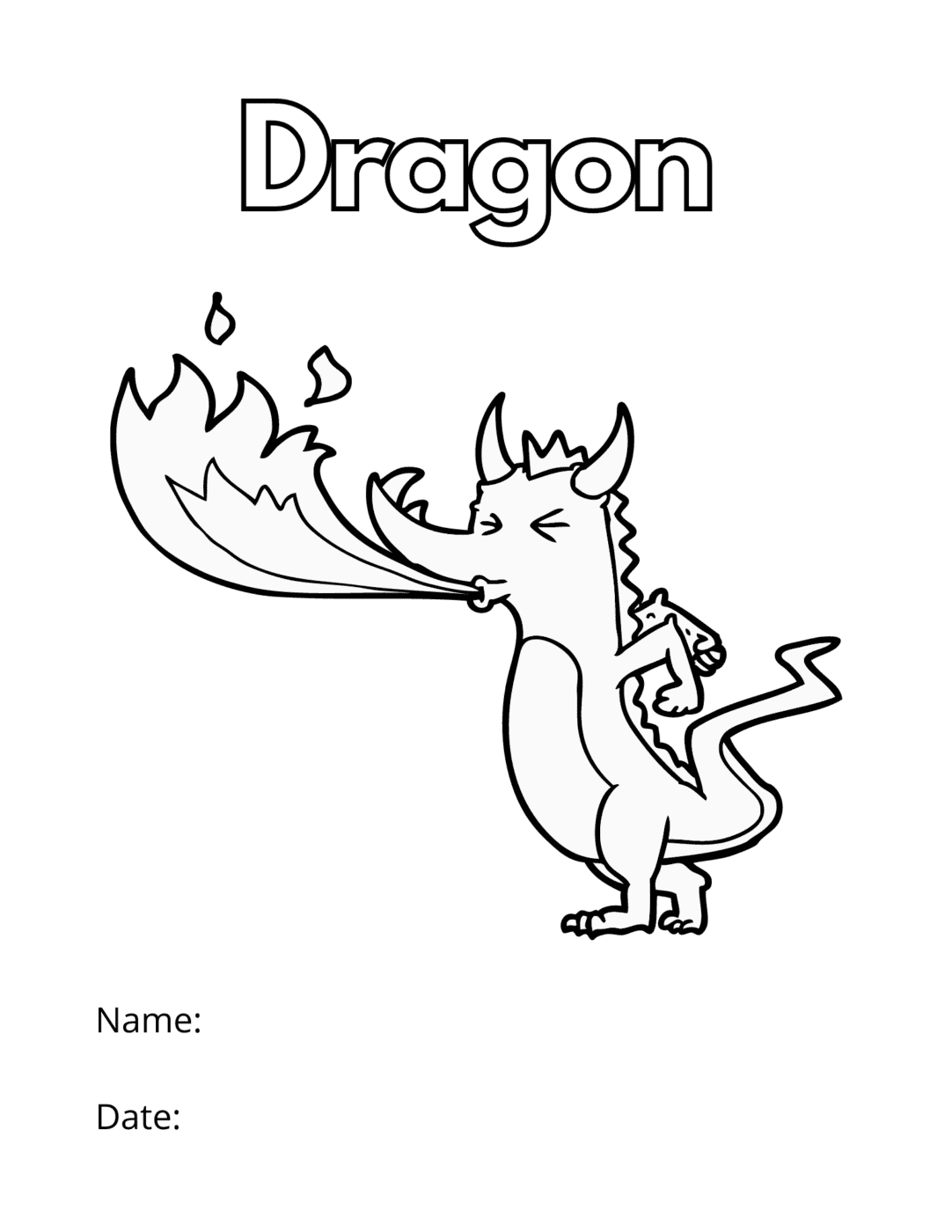Dragon coloring pages 1