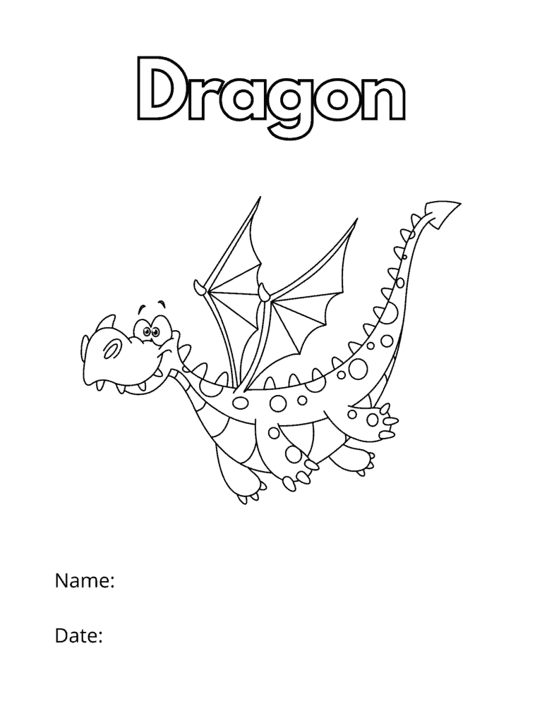 Dragon coloring pages 2