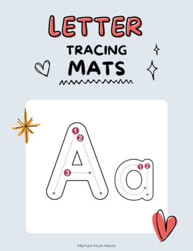 Cover - letter tracing mats - mama's must haves
