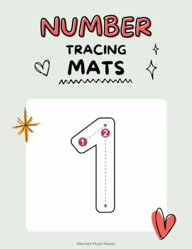 Cover - number tracing mats - mama's must haves