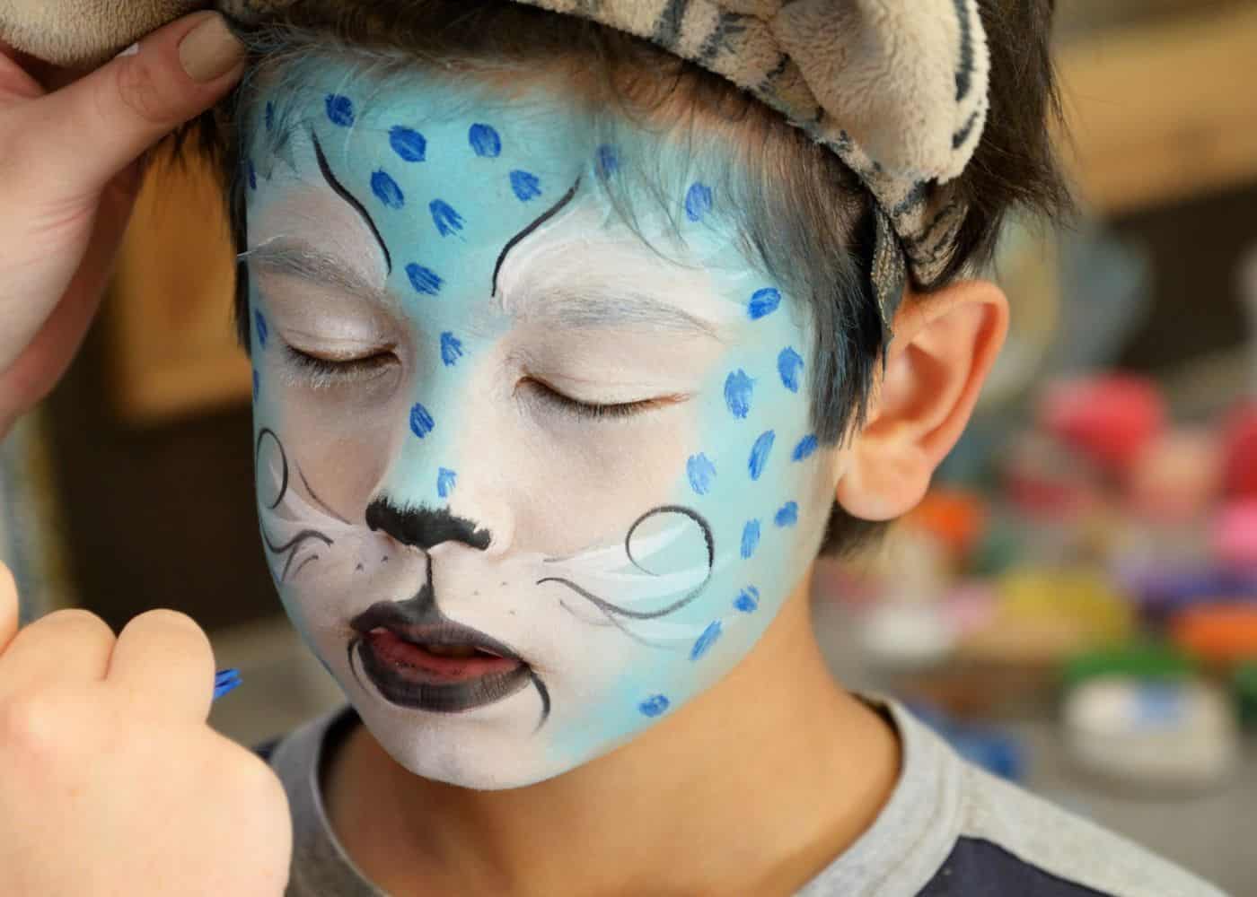 Face painting at kids party